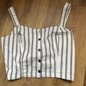 Kendall and Kylie buttoned crop top